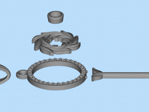 gemstone key pendant p15 3d print model Modèles 3D en vedette