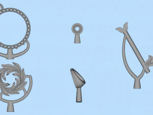 gemstone key pendant p15 3d print model 3D Print Model