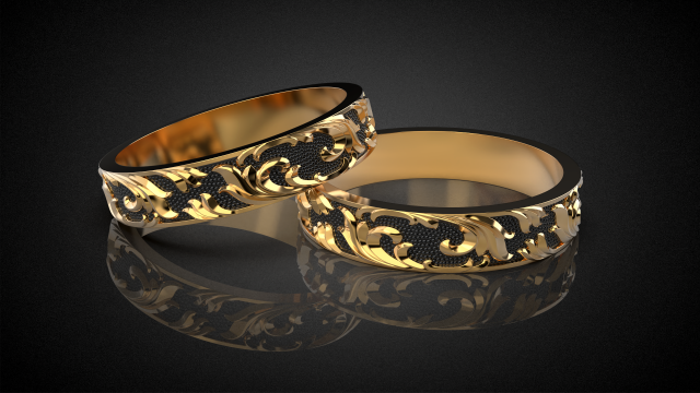 wedding ring golden ratio r18 3d print model 3D Print Model .c4d .max .obj .3ds .fbx .stl .blend 