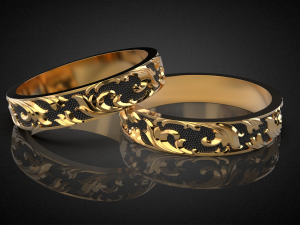 wedding ring golden ratio r18 3d print model Modelo de Impressão 3D