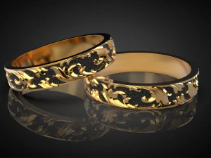 Ehering Goldener Schnitt R18 3D-Druckmodell 3D Druckmodell