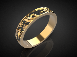 wedding ring golden ratio r18 3d print model 3D Print Model