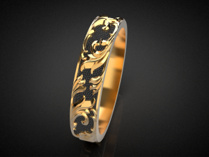 wedding ring golden ratio r18 3d print model 3D Print Model