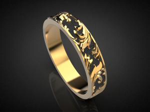 wedding ring golden ratio r18 3d print model 3D Print Model