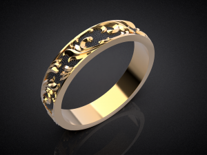 wedding ring golden ratio r18 3d print model 3D Print Model