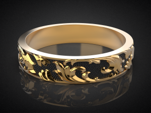 wedding ring golden ratio r18 3d print model 3D Print Model
