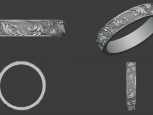 wedding ring golden ratio r18 3d print model 3D Print Model