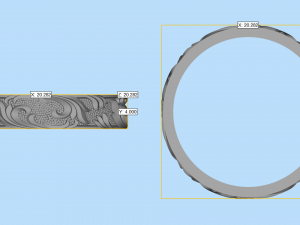 wedding ring golden ratio r18 3d print model 3D Print Model