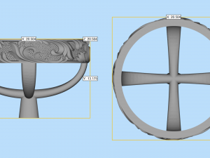 wedding ring golden ratio r18 3d print model 3D Print Model