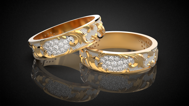 wedding ring golden ratio r17 3d print model 3D Baskı Modeli .c4d .max .obj .3ds .fbx .stl .blend 