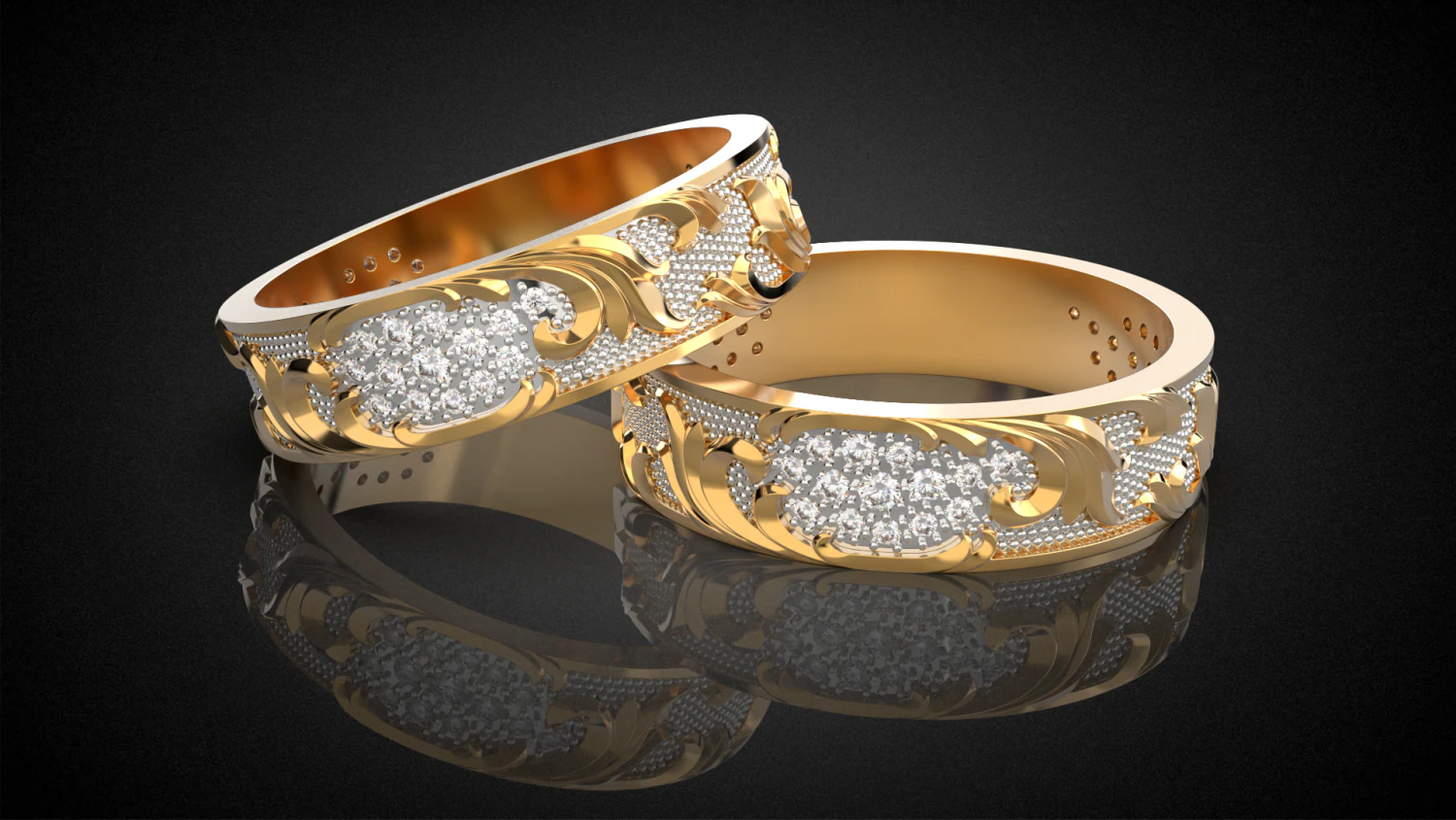 wedding ring golden ratio r17 3d print model 3D Print Model .c4d .max .obj .3ds .fbx .stl .blend 
