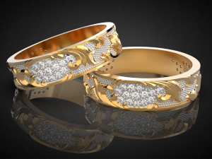 wedding ring golden ratio r17 3d print model Modelo de Impressão 3D