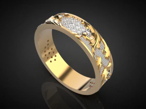 wedding ring golden ratio r17 3d print model 3D Print Model