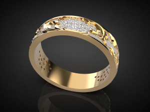 wedding ring golden ratio r17 3d print model 3D Baskı Modeli