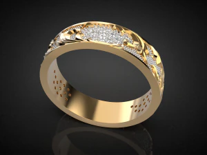 wedding ring golden ratio r17 3d print model 3D Print Model