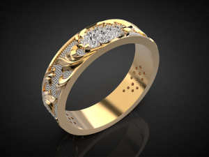 wedding ring golden ratio r17 3d print model 3D Baskı Modeli
