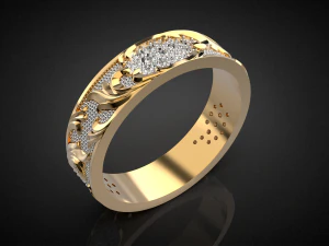 wedding ring golden ratio r17 3d print model 3D Print Model