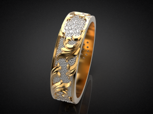 wedding ring golden ratio r17 3d print model 3D Baskı Modeli