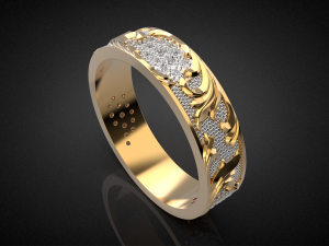 wedding ring golden ratio r17 3d print model 3D Baskı Modeli