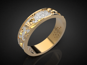 wedding ring golden ratio r17 3d print model 3D Baskı Modeli