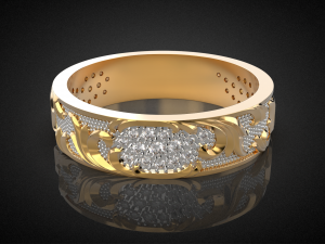 wedding ring golden ratio r17 3d print model 3D Baskı Modeli