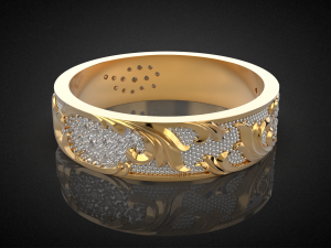 wedding ring golden ratio r17 3d print model 3D Baskı Modeli