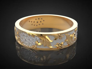 wedding ring golden ratio r17 3d print model 3D Print Model