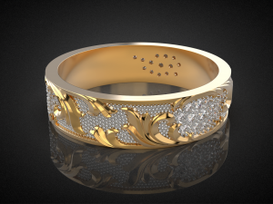 wedding ring golden ratio r17 3d print model 3D Baskı Modeli