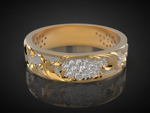 wedding ring golden ratio r17 3d print model 3D Baskı Modeli