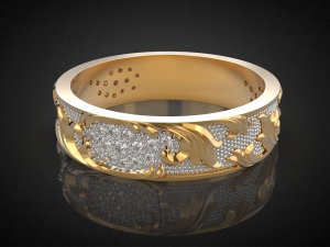 wedding ring golden ratio r17 3d print model 3D Baskı Modeli