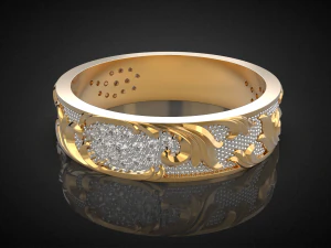 wedding ring golden ratio r17 3d print model 3D Print Model