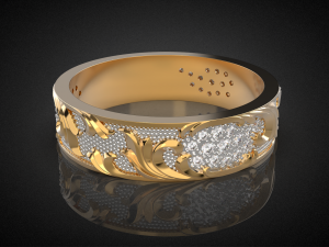 wedding ring golden ratio r17 3d print model 3D Baskı Modeli