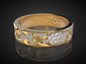 wedding ring golden ratio r17 3d print model 3D Print Model