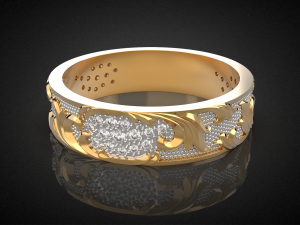 wedding ring golden ratio r17 3d print model 3D Baskı Modeli
