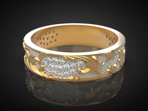wedding ring golden ratio r17 3d print model 3D Print Model