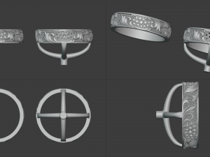 wedding ring golden ratio r17 3d print model 3D Baskı Modeli