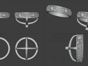 wedding ring golden ratio r17 3d print model 3D Print Model