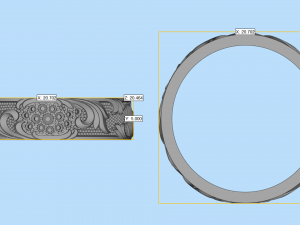 wedding ring golden ratio r17 3d print model 3D Baskı Modeli