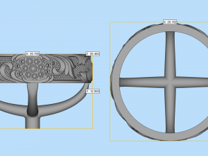 wedding ring golden ratio r17 3d print model 3D Baskı Modeli