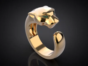 Panther gemstone ring R22 3D print model 3D Print Model