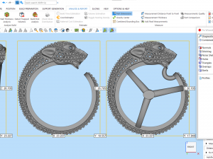 Gold panther gemstone pave ring R24 3D print model 3D Baskı Modeli