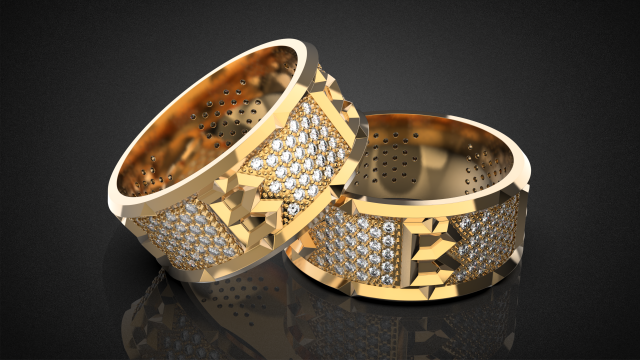 Bitcoin wedding ring R25 3D print model Modelo de impresión 3D .c4d .max .obj .3ds .fbx .stl .blend 