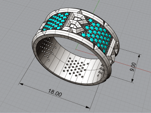 Bitcoin wedding ring R25 3D print model Modelo de impresión 3D