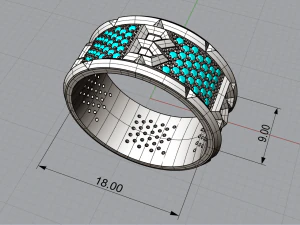 Bitcoin wedding ring R25 3D print model 3D Print Model