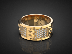 Bitcoin wedding ring R25 3D print model Modelo de impresión 3D