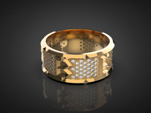 Bitcoin wedding ring R25 3D print model Modelo de impresión 3D