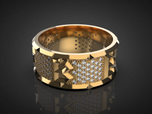 Bitcoin wedding ring R25 3D print model Modelo de impresión 3D