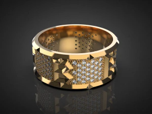 Bitcoin wedding ring R25 3D print model 3D Print Model