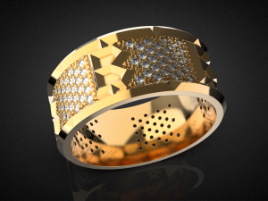 Bitcoin wedding ring R25 3D print model Modelo de impresión 3D