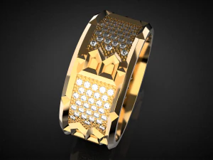 Bitcoin wedding ring R25 3D print model 3D Print Model